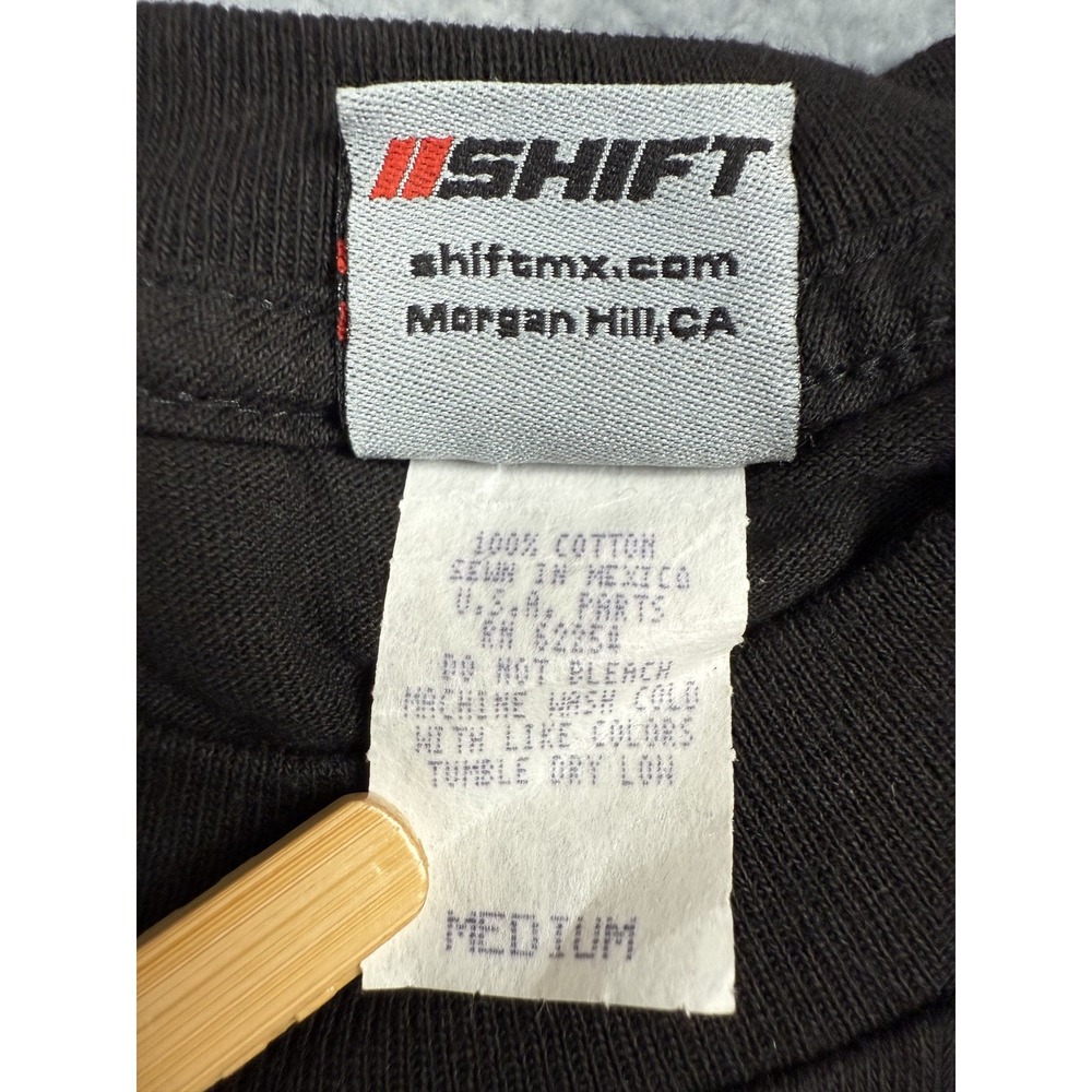 Shift Shirt Mens Medium Black Long Sleeve Moto MX‎ Logo Graphic Crewneck 00s - Picture 4 of 16